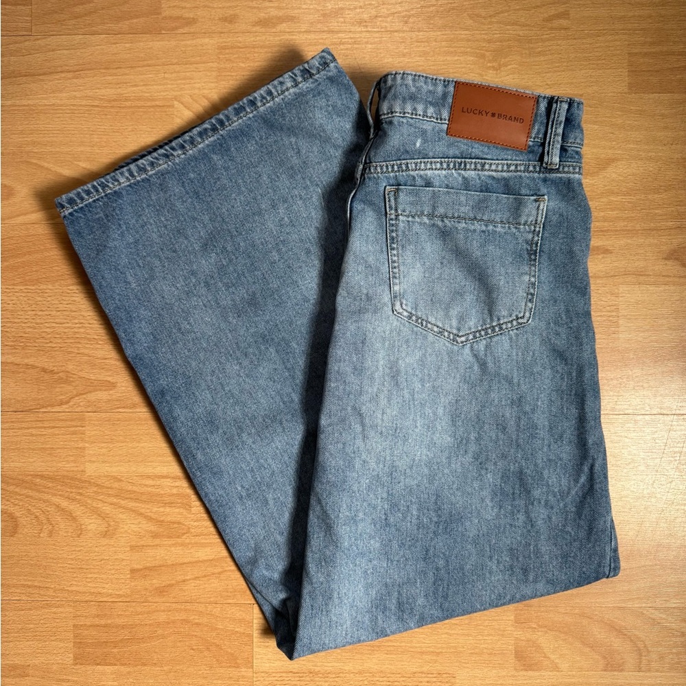 Lucky Brand Women's Light Blue Palazzo Wide Leg Jeans